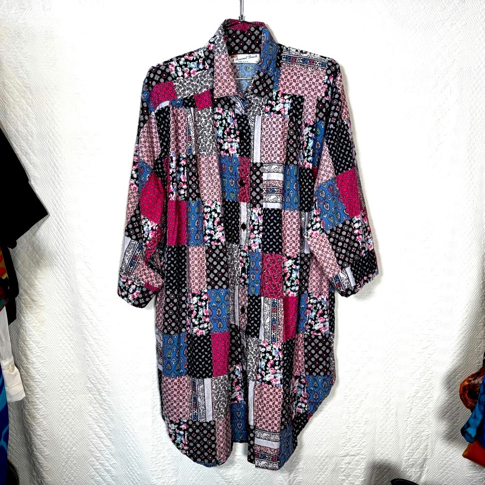 A Personal Touch Vintage Patchwork Button Up 1x - image 2